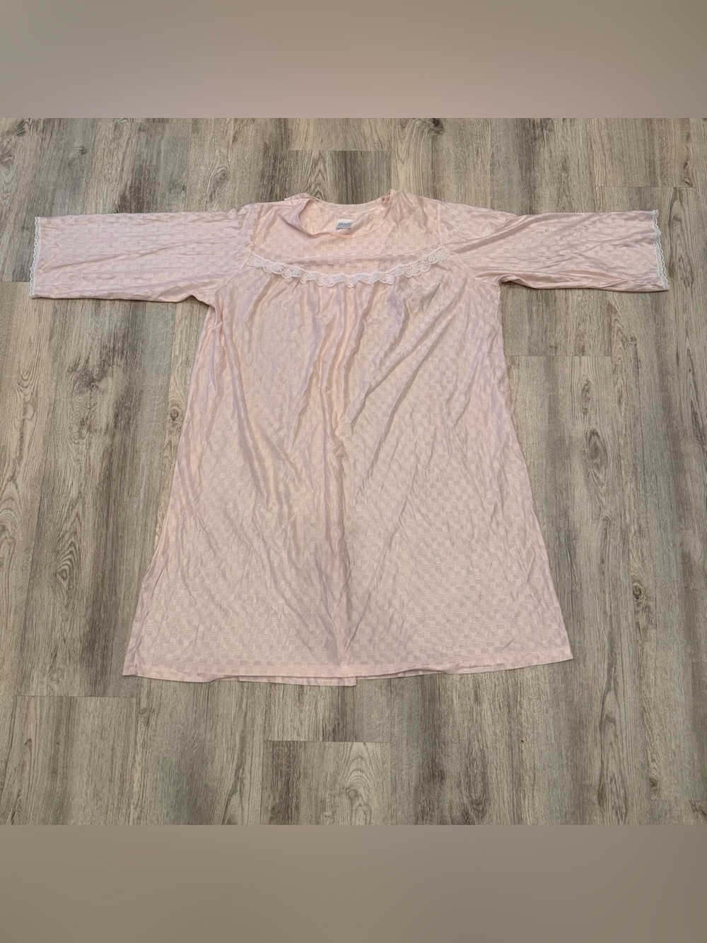 Vintage Carole‎ Pink Lace Trim Nightgown Dress Size XL